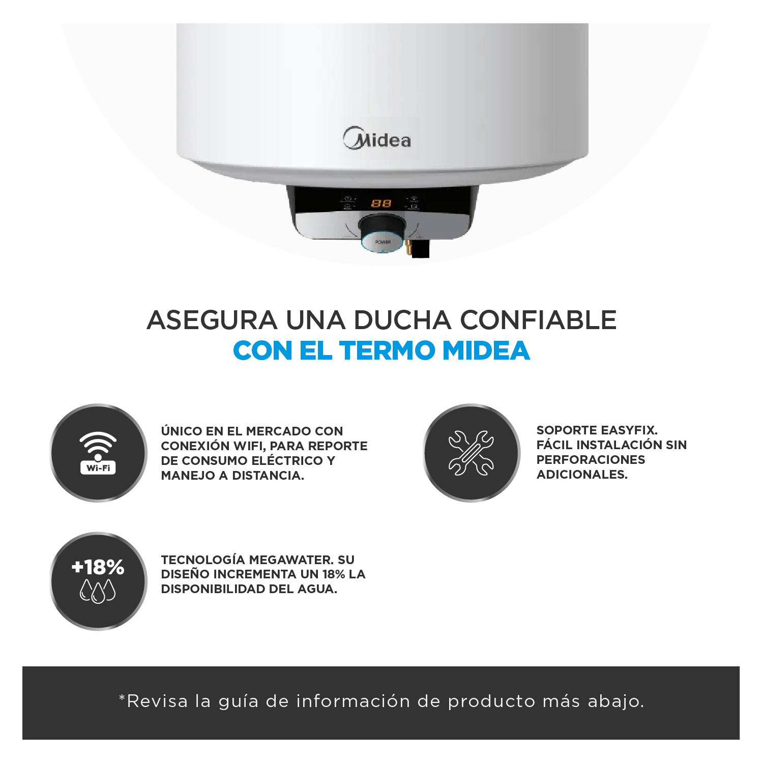termo eléctrico midea 1500w termo eléctrico midea 1500w